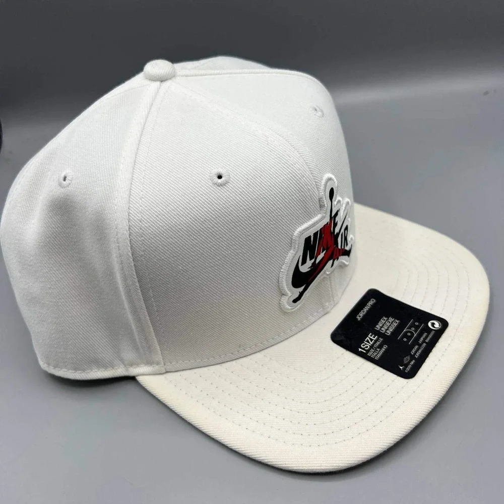 Air Jordan Pro Hat Men White‎ Embroidered Logo Jumpman Nike Snap Back Cap